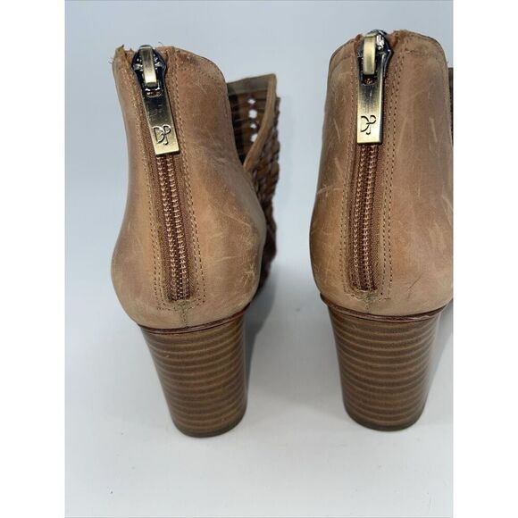 Donald Pliner Black Jacqi Woven Open Toe Booties Sz 9 - Picture 3 of 10